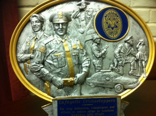 City Marshal's Award for Lafayette Crime Stoppers