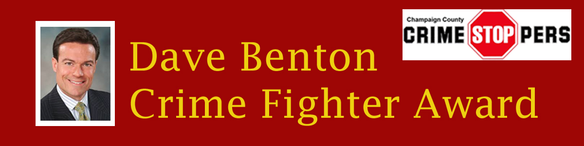 Banner that reads Dave Benton Crime Fighter Award
