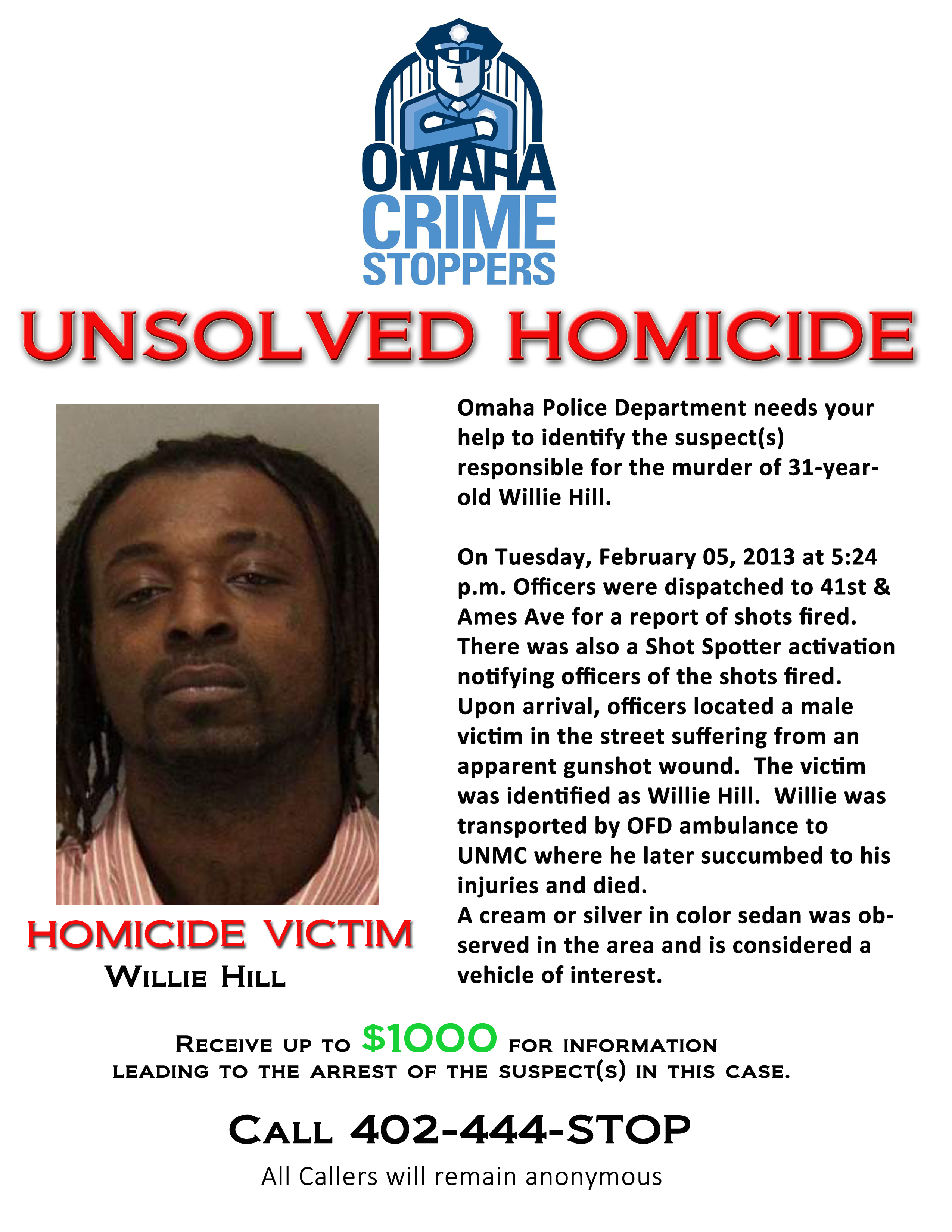 Unsolved Homicides Omaha Crime Stoppers